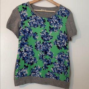 J. Crew Factory Woven Shirt with Flowered Panel